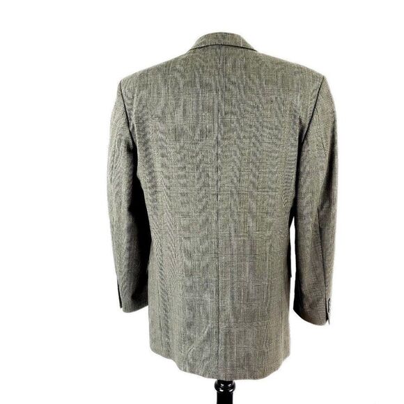 Cricketeer Wool 2 Button Sport Coat 40L Tan Glen Plaid Blazer - Picture 5 of 11